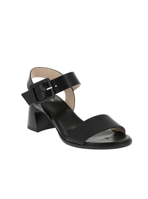 sandalo con tacco da donna in pelle nera NERO GIARDINI | E513240D100